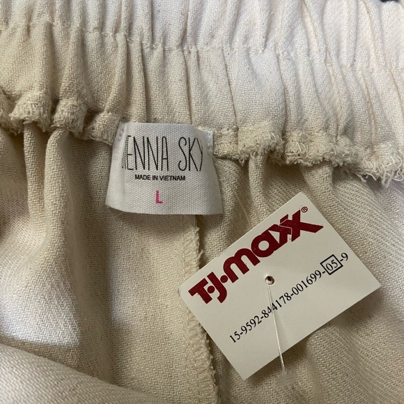 Sienna Sky Flare Wide Leg Palazzo Pant Cream Boho Winter White - Picture 6 of 7